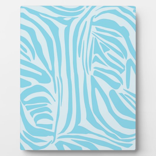 Blue Zebra Pattern Fotoplatte (Vorderseite)