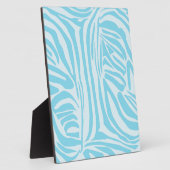 Blue Zebra Pattern Fotoplatte (Seite)