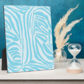Blue Zebra Pattern Fotoplatte (Seite)