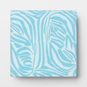 Blue Zebra Pattern Fotoplatte (Vorderseite)