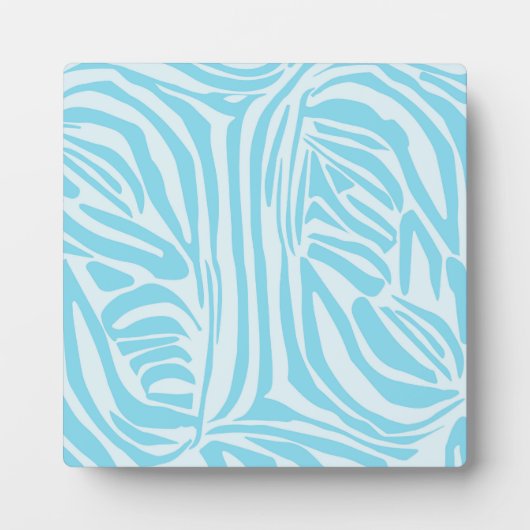 Blue Zebra Pattern Fotoplatte (Vorderseite)