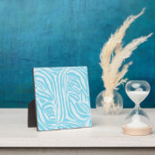 Blue Zebra Pattern Fotoplatte (InSitu)