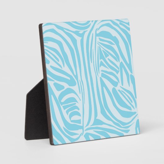 Blue Zebra Pattern Fotoplatte (Vorderseite)