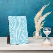 Blue Zebra Pattern Fotoplatte (Seite)