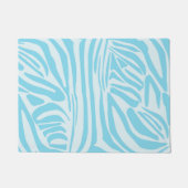 Blue Zebra Pattern Fußmatte (Vorderseite)