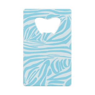 Blue Zebra Pattern Geldbeutel Flaschenöffner