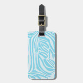 Blue Zebra Pattern Gepäckanhänger (Vorderseite vertikal)