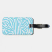 Blue Zebra Pattern Gepäckanhänger (Rückseite horizontal)