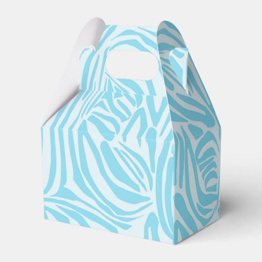 Blue Zebra Pattern Geschenkschachtel (Rückseite)