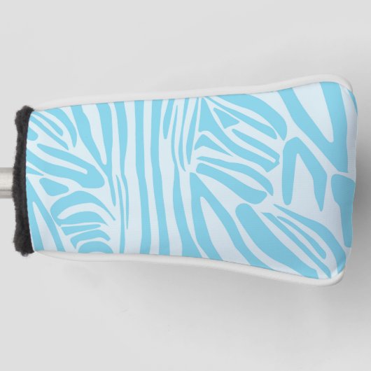 Blue Zebra Pattern Golf Headcover (Vorderseite)