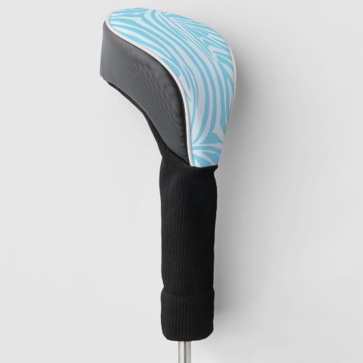 Blue Zebra Pattern Golf Headcover (angewinkelt)