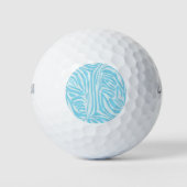 Blue Zebra Pattern Golfball (Vorderseite)