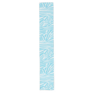 Blue Zebra Pattern Großer Tischläufer