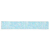 Blue Zebra Pattern Großer Tischläufer (Horizontal)