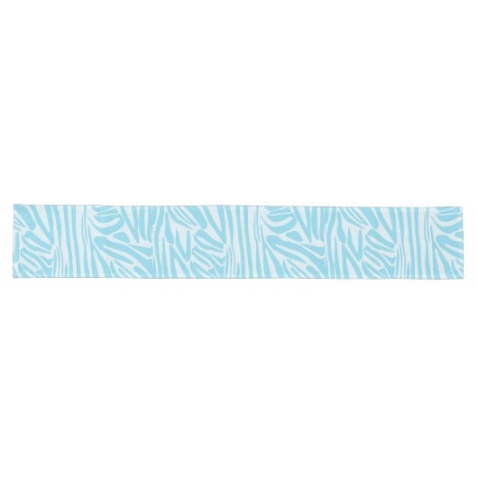 Blue Zebra Pattern Großer Tischläufer (Horizontal)