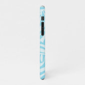 Blue Zebra Pattern iPhone Hülle (Linke Seite)