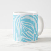 Blue Zebra Pattern Jumbo-Tasse (Vorderseite Rechts)
