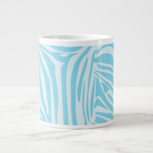 Blue Zebra Pattern Jumbo-Tasse