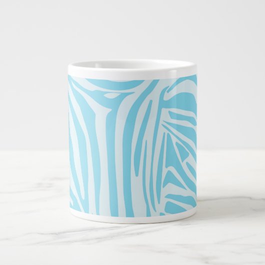 Blue Zebra Pattern Jumbo-Tasse (Vorderseite)