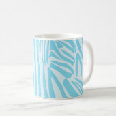 Blue Zebra Pattern Kaffeetasse (VorderseiteRechts)