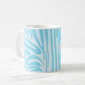 Blue Zebra Pattern Kaffeetasse (Vorderseite Links)