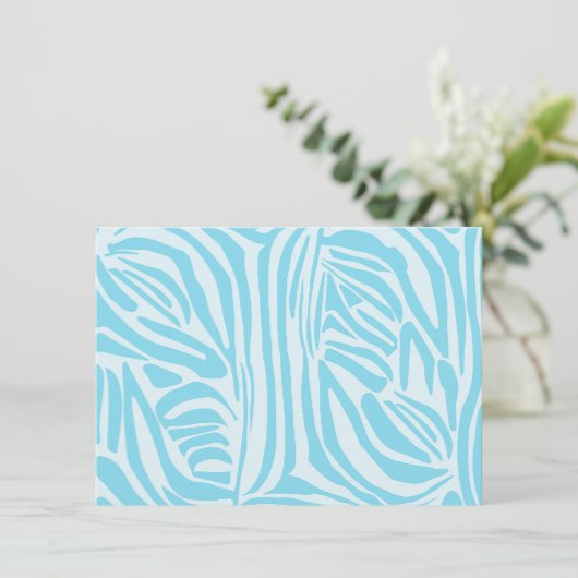 Blue Zebra Pattern Karte (Stehend Vorderseite)