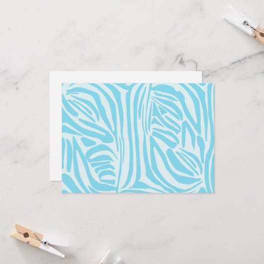 Blue Zebra Pattern Karte (Vorderseite/Rückseite Beispiel)