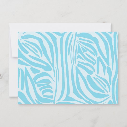 Blue Zebra Pattern Karte (Vorderseite)