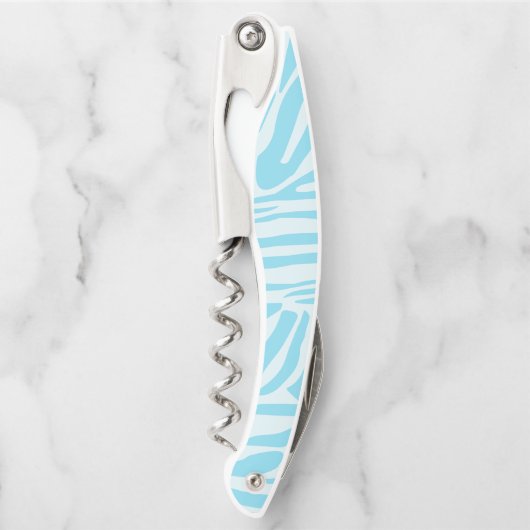 Blue Zebra Pattern Kellnermesser (Vorderseite)