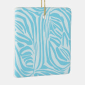 Blue Zebra Pattern Keramikornament (Rechts)