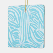 Blue Zebra Pattern Keramikornament (Links)