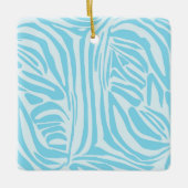 Blue Zebra Pattern Keramikornament (Vorderseite)