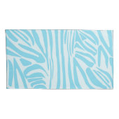 Blue Zebra Pattern Kissenbezug (Rückseite-Rechts)