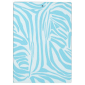 Blue Zebra Pattern Klemmbrett (Rückseite)