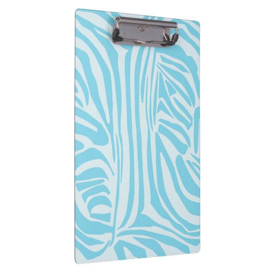 Blue Zebra Pattern Klemmbrett (Rechts)