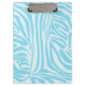 Blue Zebra Pattern Klemmbrett (Vorderseite)