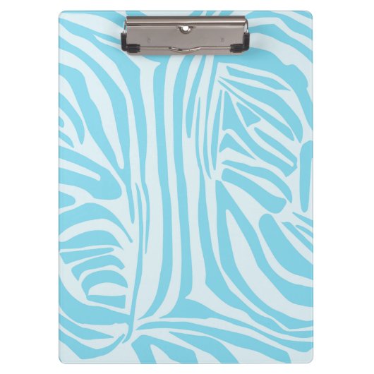 Blue Zebra Pattern Klemmbrett (Vorderseite)