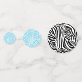 Blue Zebra Pattern Konfetti (Rückseiten)