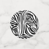 Blue Zebra Pattern Konfetti (Klein Vorderseite)