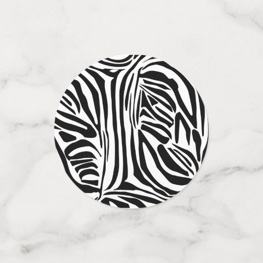Blue Zebra Pattern Konfetti (Klein Vorderseite)