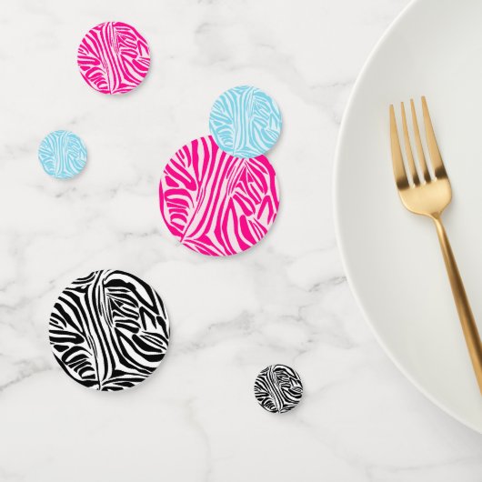Blue Zebra Pattern Konfetti (Gruppe)