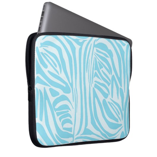 Blue Zebra Pattern Laptopschutzhülle (Vorne Rechts)