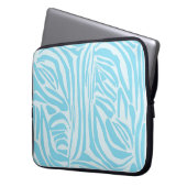 Blue Zebra Pattern Laptopschutzhülle (Vorderseite Links)