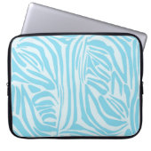 Blue Zebra Pattern Laptopschutzhülle (Vorderseite)