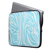 Blue Zebra Pattern Laptopschutzhülle (Vorderseite Links)