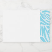 Blue Zebra Pattern Lebensmitteletikett (Einzelnes Label)