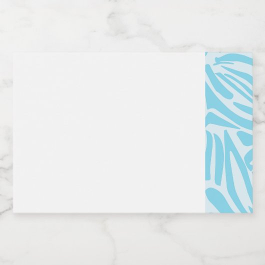 Blue Zebra Pattern Lebensmitteletikett (Einzelnes Label)