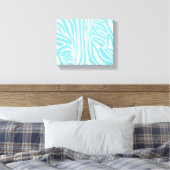 Blue Zebra Pattern Leinwanddruck (Insitu (Schlafzimmer))
