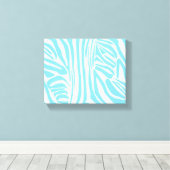 Blue Zebra Pattern Leinwanddruck (Insitu (Holzboden))