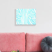 Blue Zebra Pattern Leinwanddruck (Insitu (Wohnzimmer))